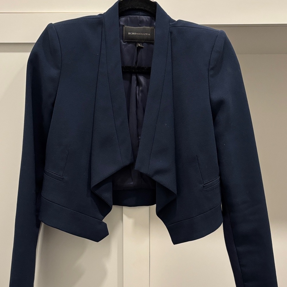 BCBGMaxAzria Dark Blue Women's cropped Blazer